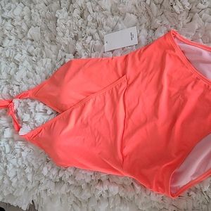 NWT Grace Karin Orange Halter One Piece Swimsuit Sz Lrg